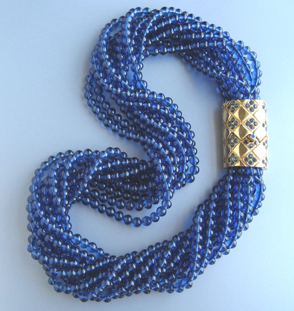 Ciner Blue Multistrand Necklace