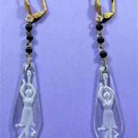 dancer glass earrings