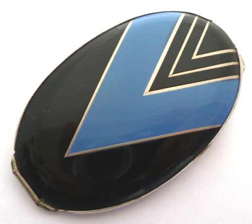 Art Deco compact blue black