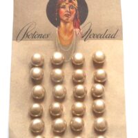 Deco pearl buttons on card