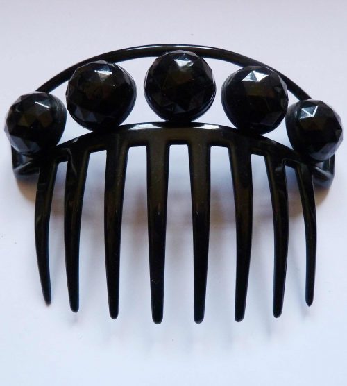 black celluloid haircomb