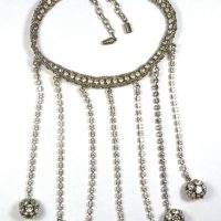 diamante necklace hanging balls