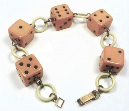 Deco bakelite dice bracelet