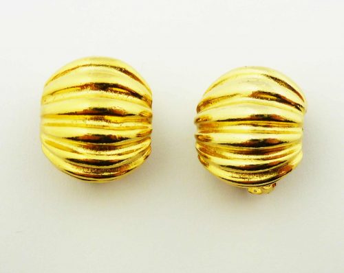 KJL gilt clip earrings