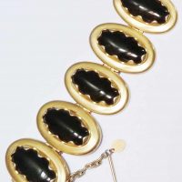 Anne Klein couture black stone bracelet