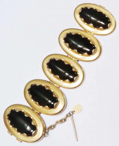 Anne Klein couture black stone bracelet