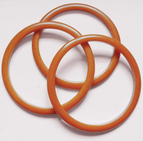 3 orange bakelite spacer bangles 4