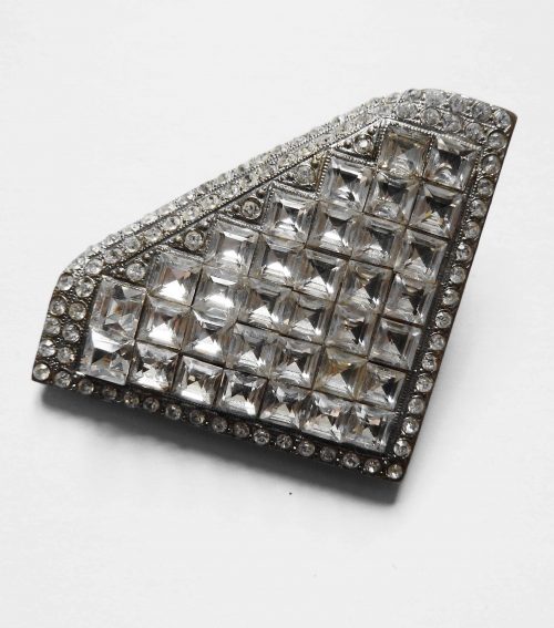 triangular diamante dress clip