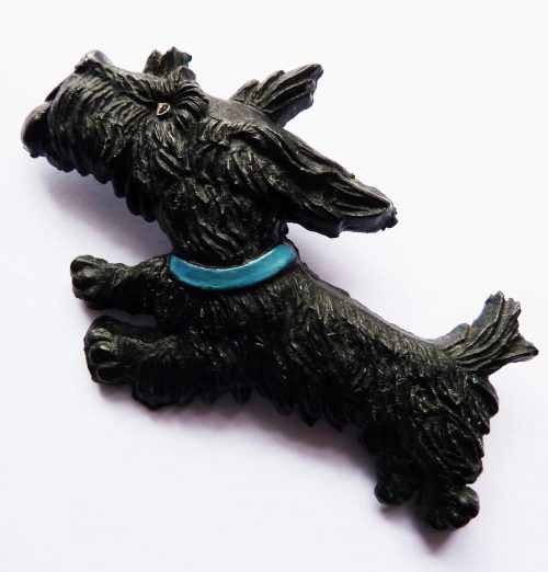 scottie dog black celluloid