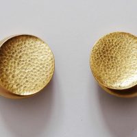 YSL gold tone clip earrings