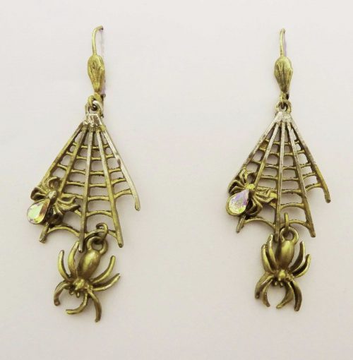 spider fly earrings