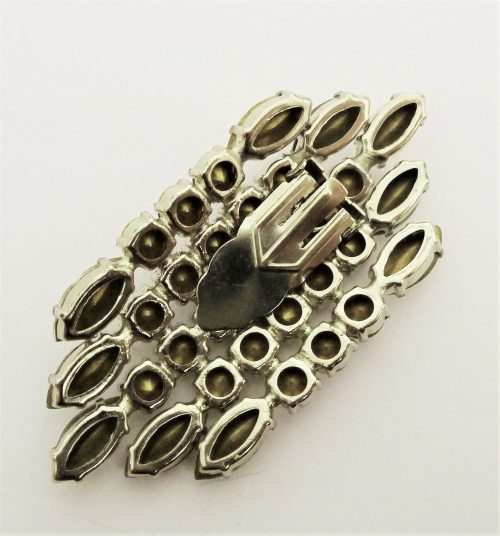 large diamante vintage dress clip back