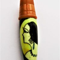 sewing needle container deco lady