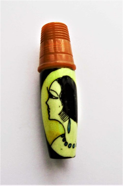 sewing needle container deco lady