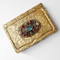 Czech. vintge coloured stones box