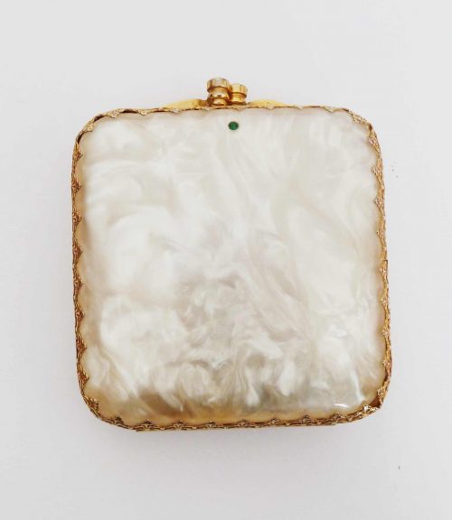 faux mother of pearl compact