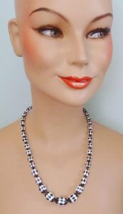 black white cut beads dummy