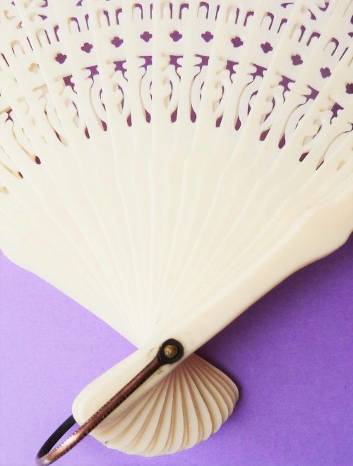 cream celluloid fan bottom