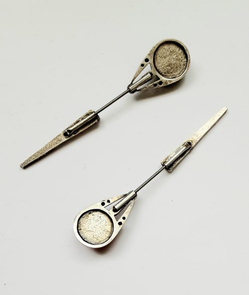 2 Deco cloche pins backs