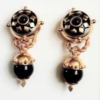 Leslie Block clip earrings