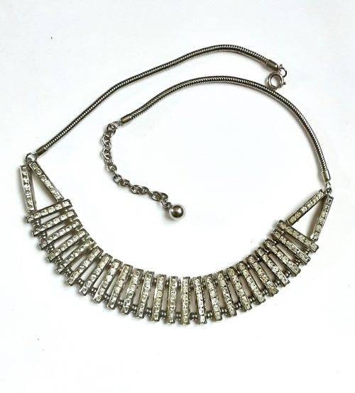 channel set diamante necklace