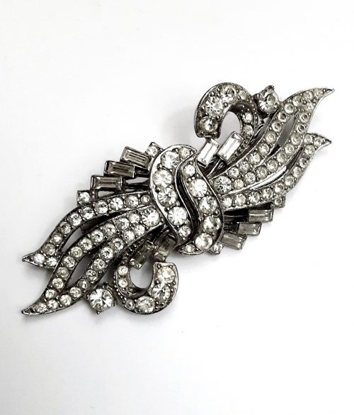 diamante double dress clip