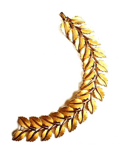 Trifari leaf bracelet