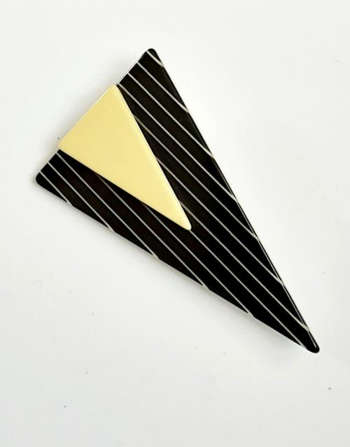 triangle brooch striped