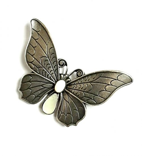 butterfly brooch faux opals