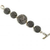 Satellite white metal bracelet 1