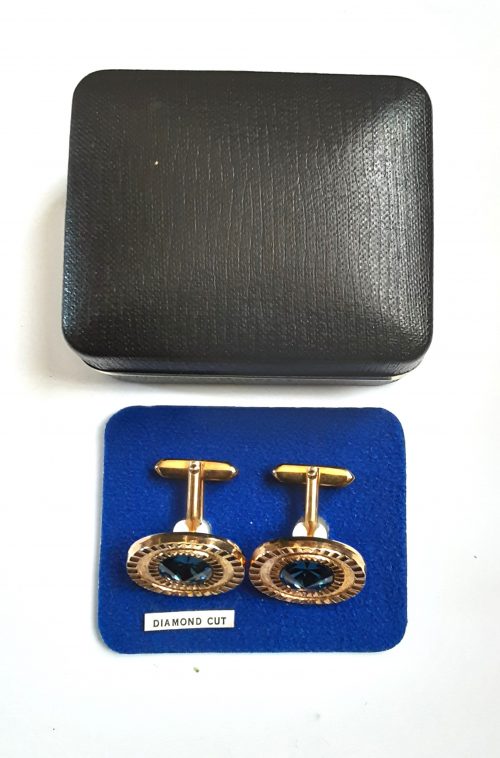 Sophos blue stones cufflinks and box