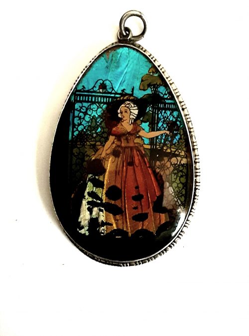 crinoline lady pendant butterfly wing