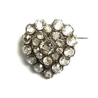 open backed diamante stones brooch