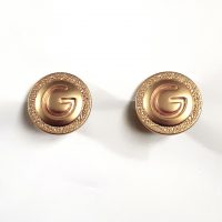 Parfums Gres gold tone clip earrings