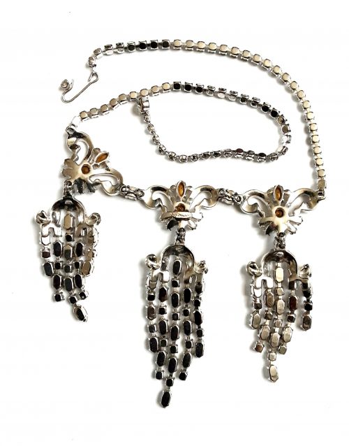 Schiaparelli diamante vintage necklace back