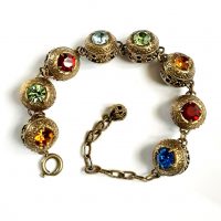 gilt ball and stones bracelet