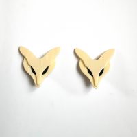 Lea Stein ivorine fox earrings