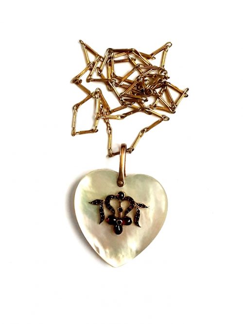 MOP heart pendant