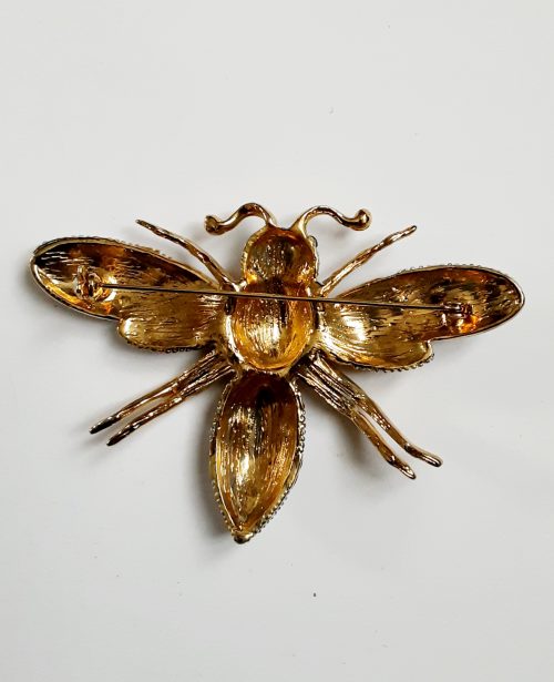 large bug brooch back